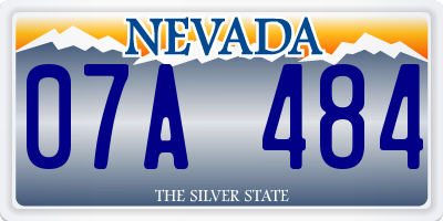 NV license plate 07A484