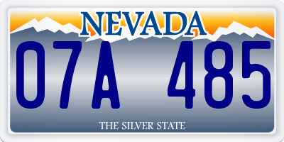 NV license plate 07A485