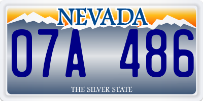 NV license plate 07A486