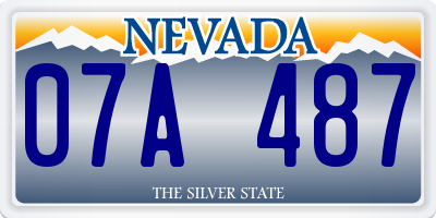 NV license plate 07A487