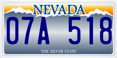 NV license plate 07A518