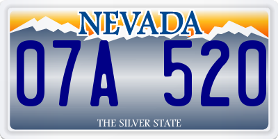 NV license plate 07A520