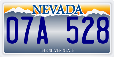 NV license plate 07A528