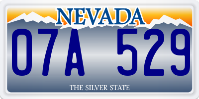 NV license plate 07A529