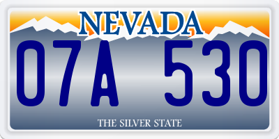 NV license plate 07A530