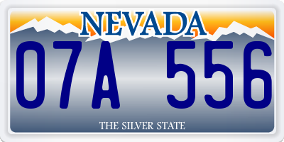 NV license plate 07A556