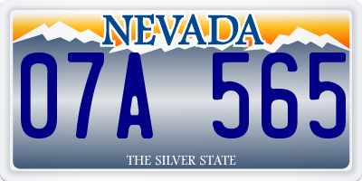 NV license plate 07A565