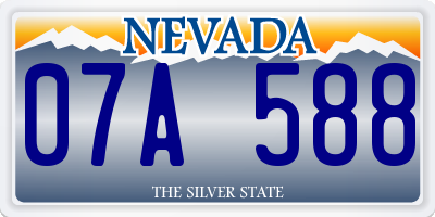 NV license plate 07A588