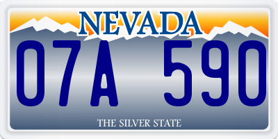 NV license plate 07A590