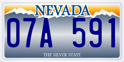 NV license plate 07A591