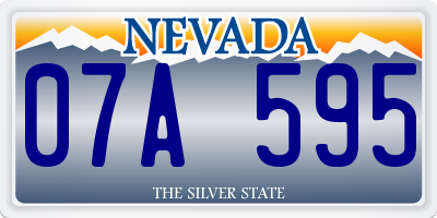 NV license plate 07A595