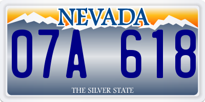 NV license plate 07A618