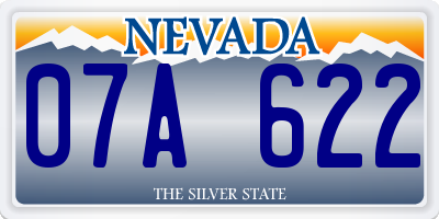 NV license plate 07A622