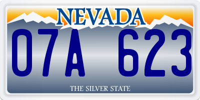 NV license plate 07A623