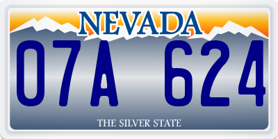 NV license plate 07A624