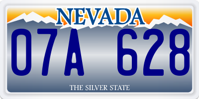 NV license plate 07A628