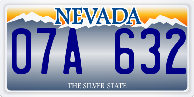 NV license plate 07A632