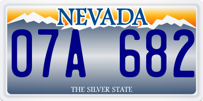 NV license plate 07A682