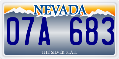 NV license plate 07A683