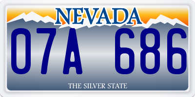 NV license plate 07A686