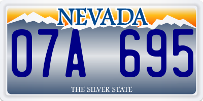 NV license plate 07A695