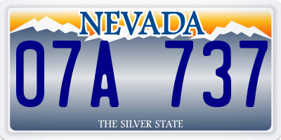 NV license plate 07A737