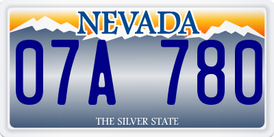 NV license plate 07A780