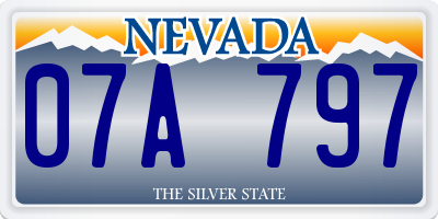 NV license plate 07A797