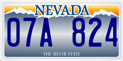 NV license plate 07A824