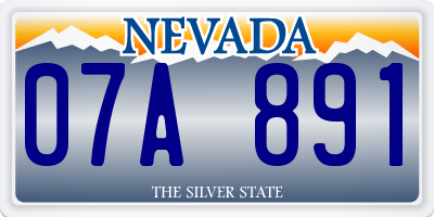 NV license plate 07A891