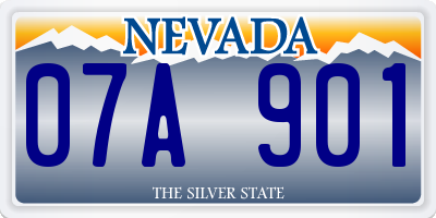 NV license plate 07A901