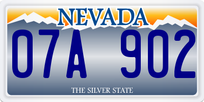 NV license plate 07A902