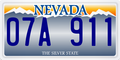 NV license plate 07A911