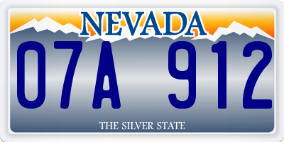 NV license plate 07A912