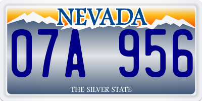 NV license plate 07A956