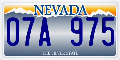 NV license plate 07A975