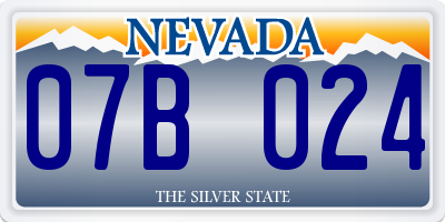 NV license plate 07B024