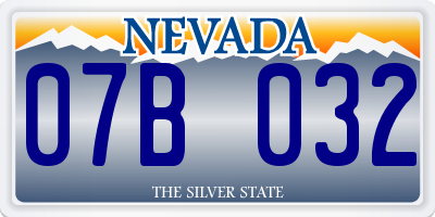 NV license plate 07B032