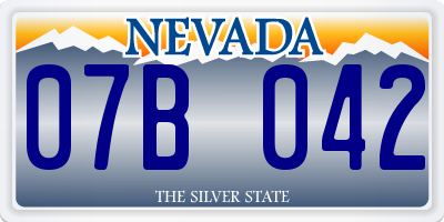 NV license plate 07B042