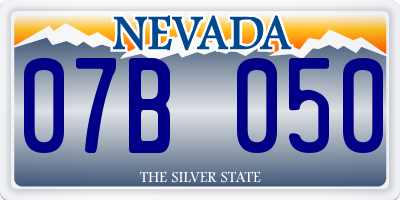 NV license plate 07B050