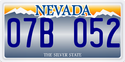 NV license plate 07B052