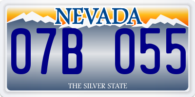 NV license plate 07B055