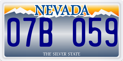 NV license plate 07B059