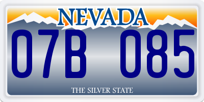 NV license plate 07B085