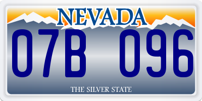 NV license plate 07B096