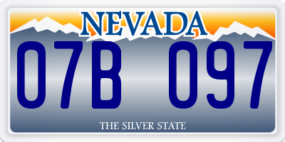NV license plate 07B097