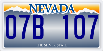 NV license plate 07B107