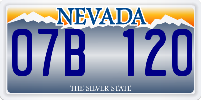 NV license plate 07B120