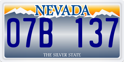 NV license plate 07B137