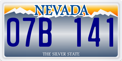 NV license plate 07B141